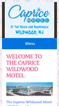 Mobile Screenshot of capricewildwoodmotel.com