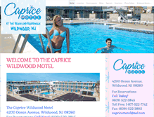 Tablet Screenshot of capricewildwoodmotel.com